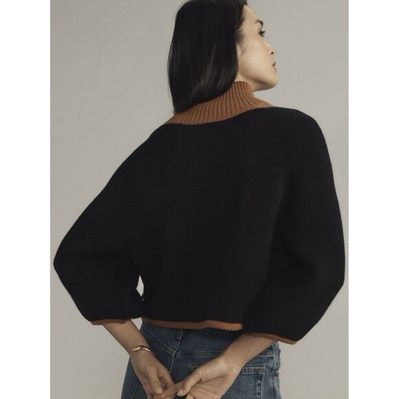 Anthropologie Maeve Dog Knit Cardigan Sweater Cape Greyhound Dogs Shrug S NWT - Picture 2 of 3